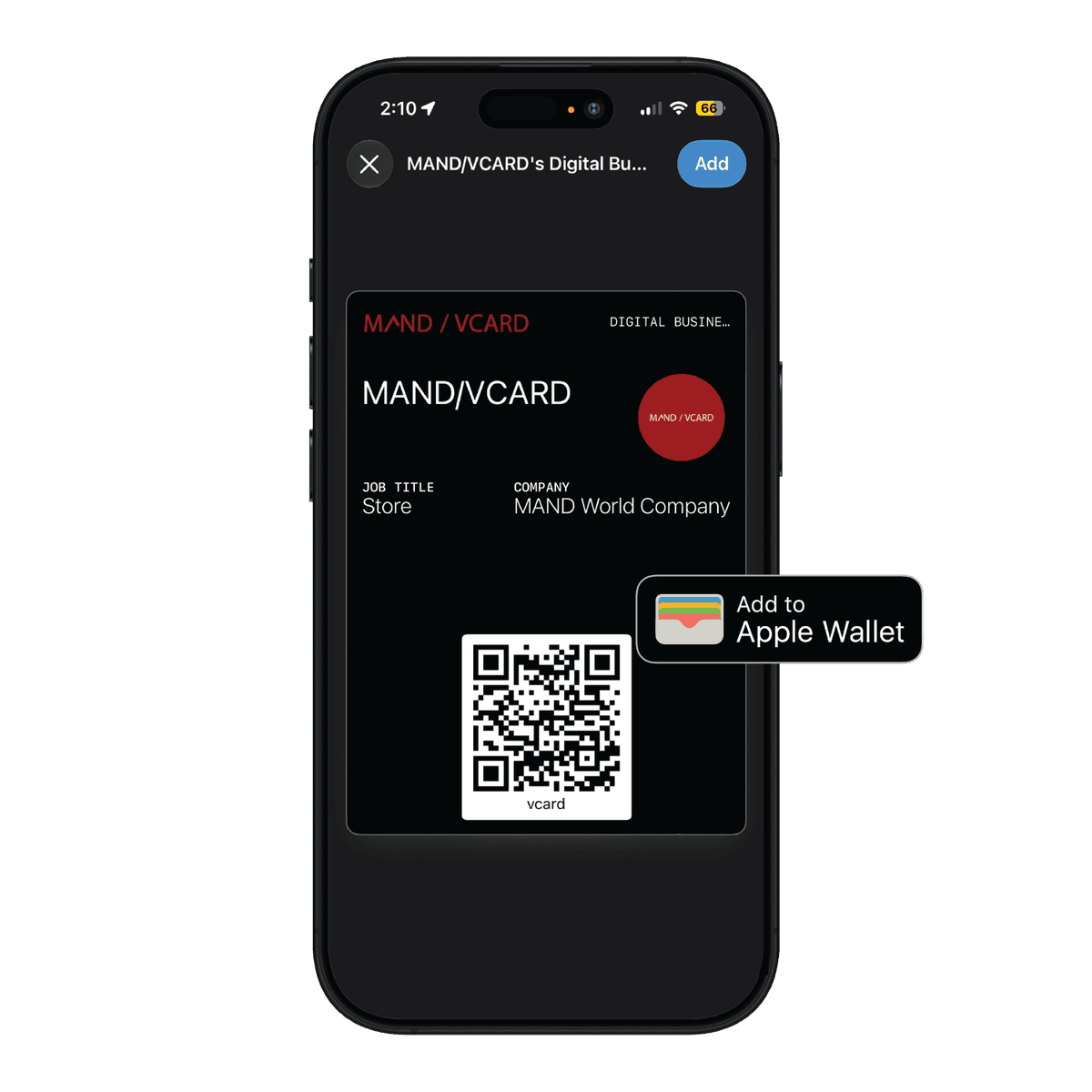 Add to Apple Wallet