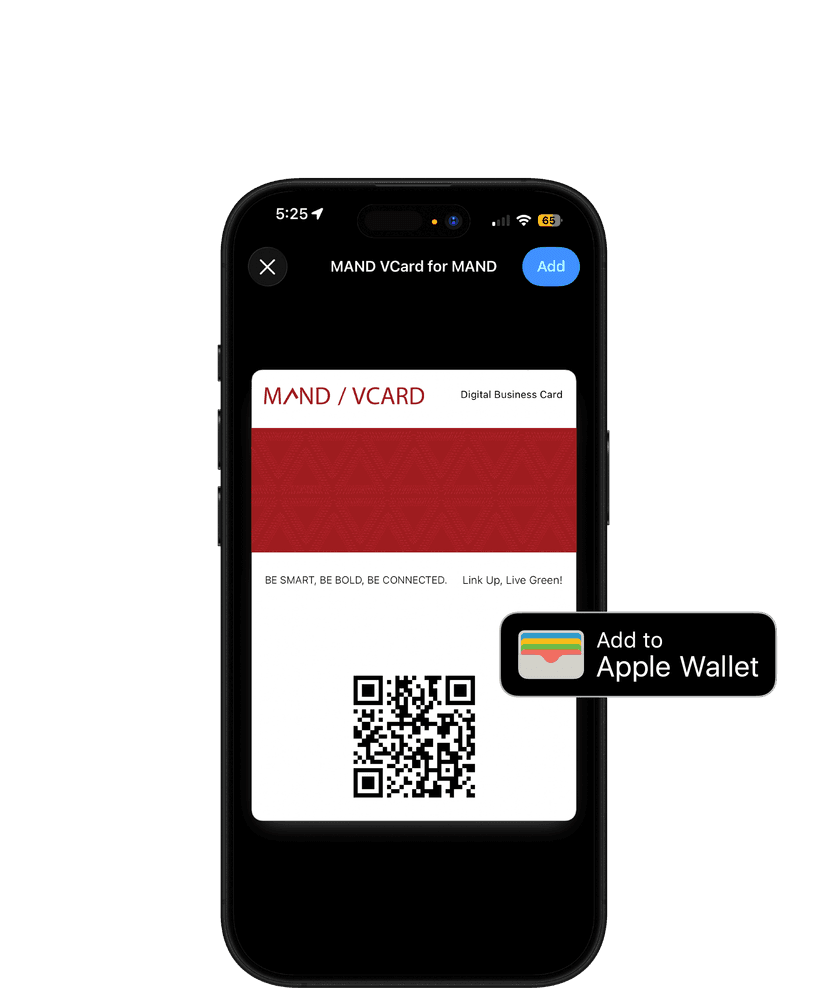 Add vCard QR Code to Wallet