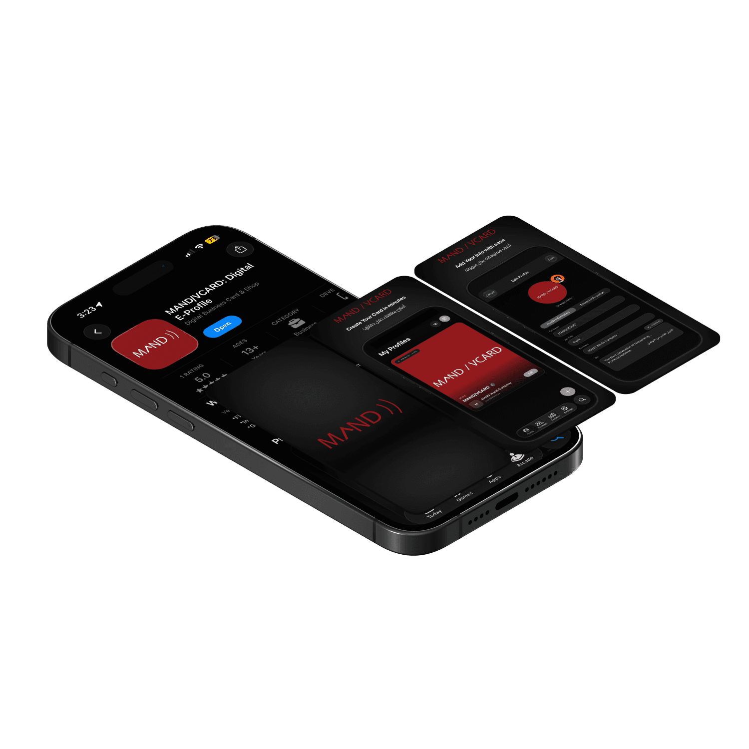 MAND VCARD App Preview